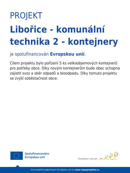 Libořice - komunální technika 2&nbsp;- kontejnery